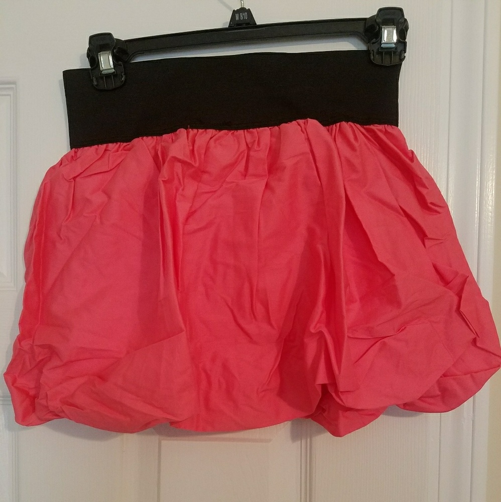 Pink mini skirt
